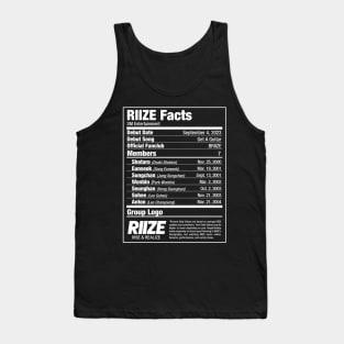 RIIZE Nutritional Facts Tank Top